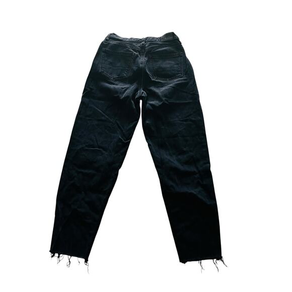 American Eagle Grayish Black Relaxed Mom Distressed Jeans Size 0 - Picture 3 of 9